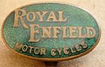 VINTAGE ENAMEL BADGE ROYAL ENFIELD  MOTORCYCLE BIKER BADGE BY BUTLER