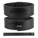 Hustlers Only Leather Weightlifting Lever Belt Gym Back Support Training