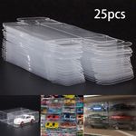 25PCS Plastic Gift Box Transparent Box Model 1/64 Car Toy Display Show Box Case