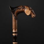 Handmade Designer Art Wooden Cane Walking Stick Horse
