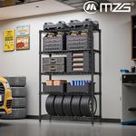 MZG 5Tier Metal Storage Shelving Unit Garage Utility Shelves Workshop Shelf Rack