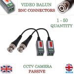 Passive Video Balun BNC Connector CCTV Camera Coaxial Cable Adapters UK
