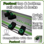 Festool compatible top & bottom rail limit stops - Twin set -INC P&P