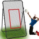 Net Adjustable Volleyball Training Equipment with Strike Zone Indoor Outdoor