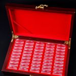 1x Inner Pad Round Commemorative 50-Coin Storage Box Display Box Wooden Box