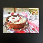 Ukraine 2026, Maximumcard «Cherry dumplings» ( SOUR CHERRY VARENYKY) maxi card#