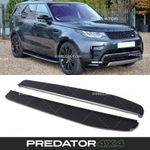 BLACK SIDE STEPS FOOT RAILS RUNNING BOARDS FOR LAND ROVER DISCOVERY 5 L462 2017+