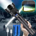 35000000LM Super Bright Powerful LED Flashlight Torch P90 Rechargeable Zoomable