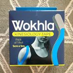 Wokhla Kinesiology Sports Tape 5cm x 5m Blue Roll Pack of 1 Shoulder