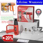 UK Hot Air Gun Heat Gun 4 Nozzles Paint Stripper Stripping Shrink Workshop 2000W