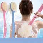 Long Handle Shower Brush Back Scrubber Exfoliating Body Bath Cleaning Tool UK