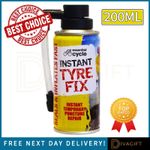 BICYCLE INSTANT BIKE TYRE FIX 200ML SEAL & INFLATE FAST PUNCTURE REPAIR KIT NEW