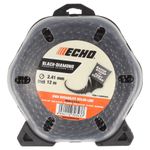 Genuine Echo Black Diamond 2.4mm x 12m Strimmer Line - 340095004 (Twisted Square