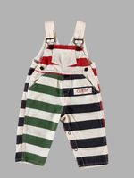 Vtg 90s Baby Guess Striped Denim Overalls Georges Marciano 12M Made In USA Rare