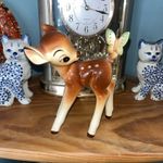 Vintage Walt Disney Porcelain Bambi Figurine -- Japan See Info Re Tail And Ear