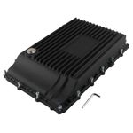 Heavy Duty Raw Cast Aluminum 10R80 Transmission Pan For Ford F-150 17-26 Black
