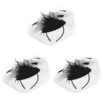 Durable Black Fascinator Hat for Women Party Wear Vintage Style Decoration
