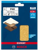 Bosch EXPERT C470 Sandpaper Orbital Sanders 115 x 107 mm 40 Grit 10 Pack