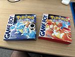 Nintendo Game Boy Pokémon Red & Blue Version Original Game Boxes ONLY