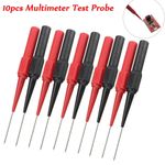 10 PCS Multimeter Diagnostic Test Lead Extension Back Piercing Needle Tip Probes
