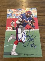 Thurman Thomas Autographed Goal Line Art Card HOF Inscription Beckett Authentic