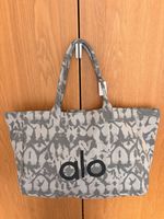 Alo Yoga Large Tote Bag Tie Dye Marble Grey White Gym Yoga Work Play Shopper New