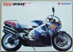 SUZUKI RGV250R Motorcycle Sales Brochure Nov 1991 #MB151 11/91