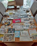 Huge Collection of stamp albums and envelopes of European and worldwide stamps.