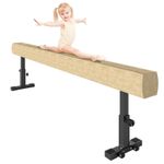 HOMCOM Adjustable Balance Beam Gymnastics Beam with Wheels for 6+ Years
