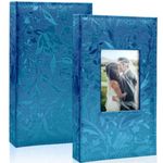 Photo Album for 4x6 Photos – 300 Pockets, Faux Leather Cover, Black Inner Pages