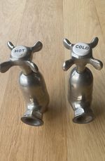 Pair Of Large Victorian Brass Bath Taps