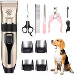 CORDLESS PET SHAVER TRIMMER KIT ELECTRIC PET DOG&CAT GROOMING CLIPPERS LOW NOISE