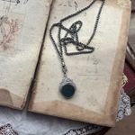 Antique silver Swivel Fob on silver chain