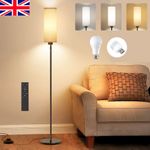 Modern LED Floor Lamp 3 Color Dimmable Reading Light Magnetic Remote Control