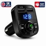 Wireless Bluetooth FM Transmitter MP3 Player USB Fast Charger Adapter UK