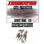 50 x Tronixpro Rig Springs - SRT Springs + 50 cascade swivels