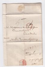 1800 FALKIRK NAME-STAMP ON LETTER BY WILLIAM FORBES TO CHARLESTOWN LIME WORKS