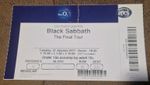 Black Sabbath/Ozzy Ticket 2017 The Final Tour O2 London 2017 Rare Memorabilia