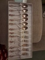 Vintage Tea Spoon and Cake Fork Set