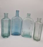 4 Vintage Poison Bottle