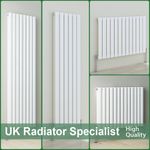 Designer Radiator Vertical Horizontal White Flat Panel Oval Column UK Rads New