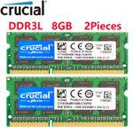 Crucial DDR3L 1600MHz 16GB(2 x 8GB) SODIMM RAM PC3L-12800 2Rx8 Laptop Memory