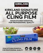 Kirkland Signature All Purpose Large Cling Film 400m x 345mm Food Wrap Roll