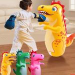 Dinosaur Inflatable Tumbler Toy Blow Up Punching Boxing Bop Bag Kids Sports Game