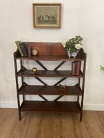 Antique Edwardian Arts And Crafts Style  Bookcase Display Shelves Whatnot
