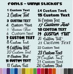 Custom Personalised Name Vinyl Sticker with Fancy Font Custom Text for Sentence