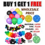 Latex Party Balloons Wedding WHOLESALE 100 X PLAIN BALOON 10" helium BALLOONS UK