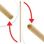 Long Wooden Handle Shaft Replacement 115 cm for Broom, Hoe or Rake