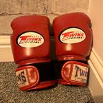 Twins Special Red Boxing Training Gloves Pair 2 oz Synthetic Material