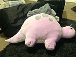 Purple Plush Soft Toy Animal with Grey Spots, Medium 35-60 cm